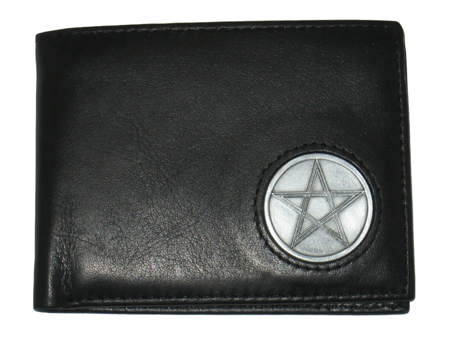 Celtic Ireland Irish Brown Leather Billfold Wallet with Celtic Star Emblem