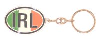 Ireland Flag IRL Irish Celtic Pewter Keychain