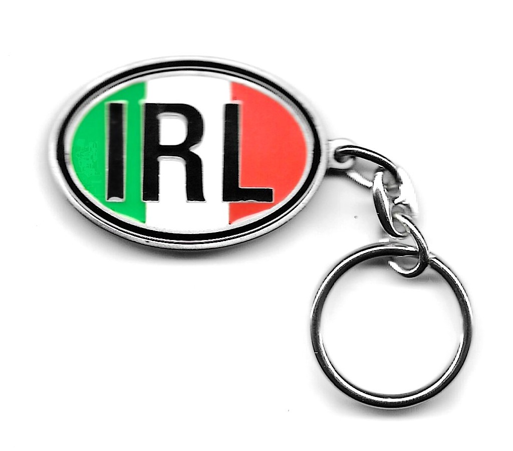 Ireland IRL Pewter Keychain